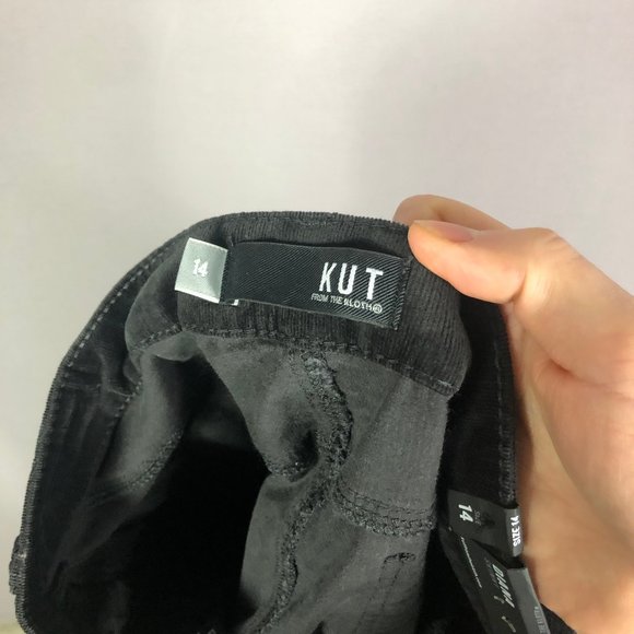 Kut from the Kloth Diana Corduroy Relaxed Fit Skinny Jeans In Pebble Siz… - Picture 11 of 14